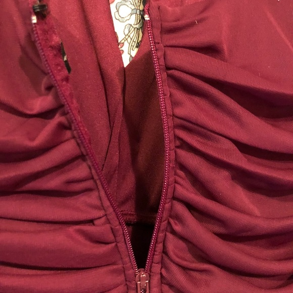 NWT City Triangles Maroon Beaded Maxi Dress Size 9 - Picture 3 of 6